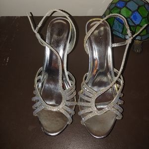 Silver Slipper Heels